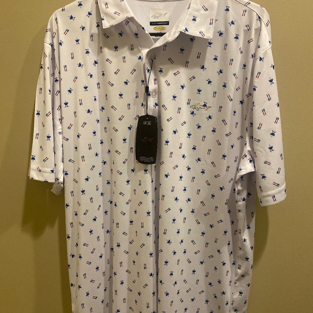 Greg Norman Golf Polo- Grills Patriotic